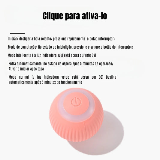 Bola Mágica Automática Interativa para Gatos – Brinquedo Inteligente para Diversão